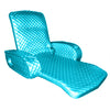 TRC Recreation Adjustable Pool Recliner Float, Large Tropical Teal Vinyl Chair Lounger with Cup Holders, Model Charles
