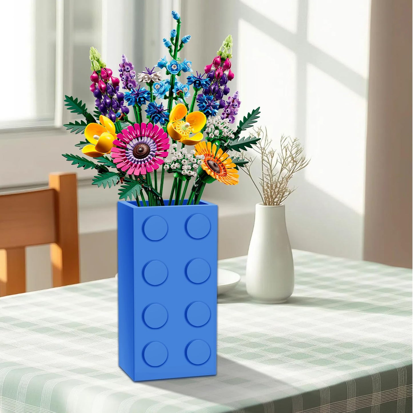 Vase for Lego 10347 10280 10328 Flowers, for Lego Flower Bouquet Building Set,Display Stand for LegoRoses Cherry Blossom Sunflow