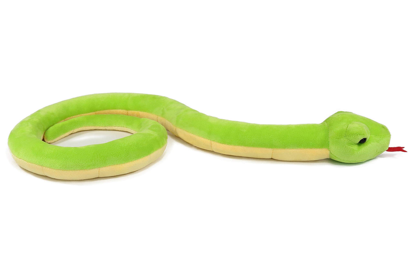 Ice King Bear Lifelike Green Snake Stuffed Animal - Plush Toy (Coiling)
