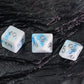 Hddais Polyhedral Dice Sets 7-Die Rpg White Dnd Dice For Dungeons And Dragons Role Playing Games And Tabletop Game (White Blue)