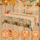 Friendsgiving Party Decorations-3Pcs Friendsgiving Tablecloth Fall Maple Leaves Pumpkin Friendsgiving Table Cover For Friendsgiv
