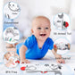 Vicloon Soft Cloth Baby Books, Baby Books 0-6 Months, 3D Black And White High Contrast Soft Cloth Book, Washable Non-Toxic Early
