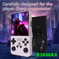 R36MAX Handheld Game Console, 4.0 Inch IPS Screen Linux System 4000mAh Rechargeable Portable Pocket Arcade with 128GB TF Card, B