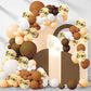 Bhucutu 156 Pieces Brown Balloons Arch Kit, Caramel Brown Balloon Garland For Baby Shower, Birthday, Bachelor Party Decorations
