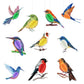 PerKoop 10 Pcs Bird Party Decorations Tropical Bird Honeycomb Paper Cutouts Jungle Rainforest Theme Hanging Parrot Bird Birthday