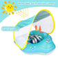 Free Swimming Baby Inflatable Swim Float with Sun Canopy, Small, Blue, PVC, Model 6013, for Ages 3-36 Months