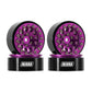 Injora 1.3'' Aluminium Beadlock Wheels For Trx4M Scx24 1/24 1/18 Rc Crawler Upgrade(Purple)