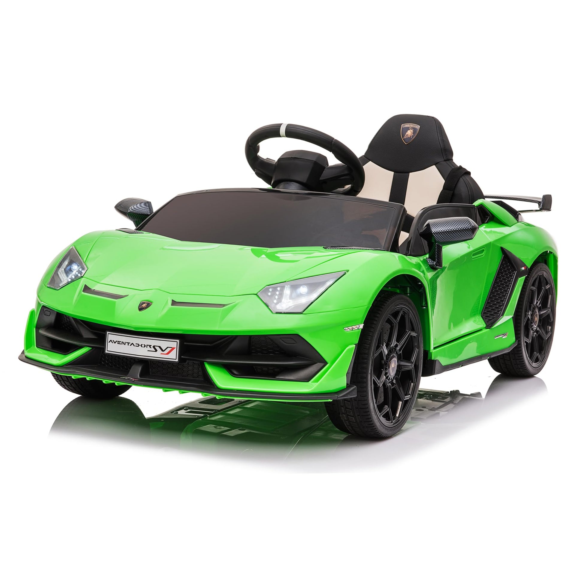 GarveeLife Electric Car for Kids with Remote Control Licensed Lamborghini Ride On Car with Scissor Door Ride On Toys LED Lights 