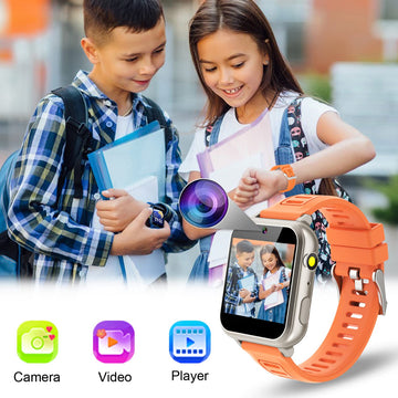 Smart Watch For Kids With 24 Puzzle Games Hd Touch Screen Camera Video Music Player Pedometer Alarm Clock Flashlight 12/24 Hr Kids Watches Gift For 4-12 Year Old Boys Girls Toys
