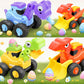 Amenon 3 Pcs Large Dino Hauler Trucks, Press & Go Construction Vehicles For Hunting Games, Dinosaur Toys Transport Carrier Cars