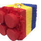 APINATA4U 14 Multicolor Building Block Pinata - Brighten Up Your Celebration with a Red-Top Fun-Filled Experience