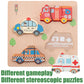 Cucos Wooden Toddler Puzzles For Kids Ages 1-5 Years Old, Wooden Peg Vehicle Toddler Puzzles, Learning Toys Educational Gift For