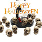Binaryabc Mini Skull Figurine Miniature Skeleton Head Table Decor,Halloween Micro Landscape Figure,Halloween Prank Props,Haunted Dollhouse Accessories,20Pcs