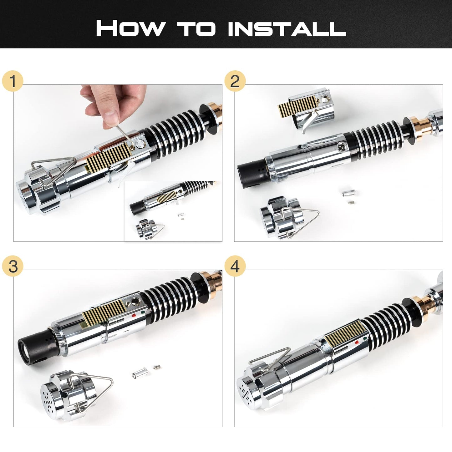 CUSTOM SABER Light Saber Accessories Metal Hilt Parts Control Button Box for Luke Saber, Hilt Decoration, DIY Accessories to Bui