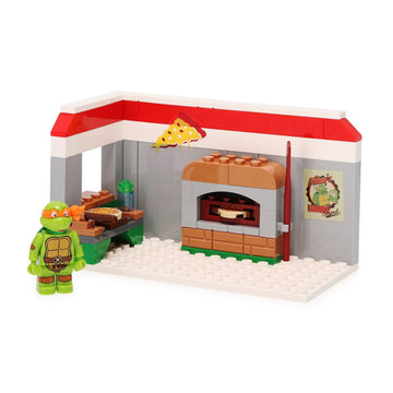 Snap & Switch Teenage Mutant Ninja Turtles Pizza Parlor with Mikey Playset - Buildable Toy Set for Creative Play and Fun - Ages: