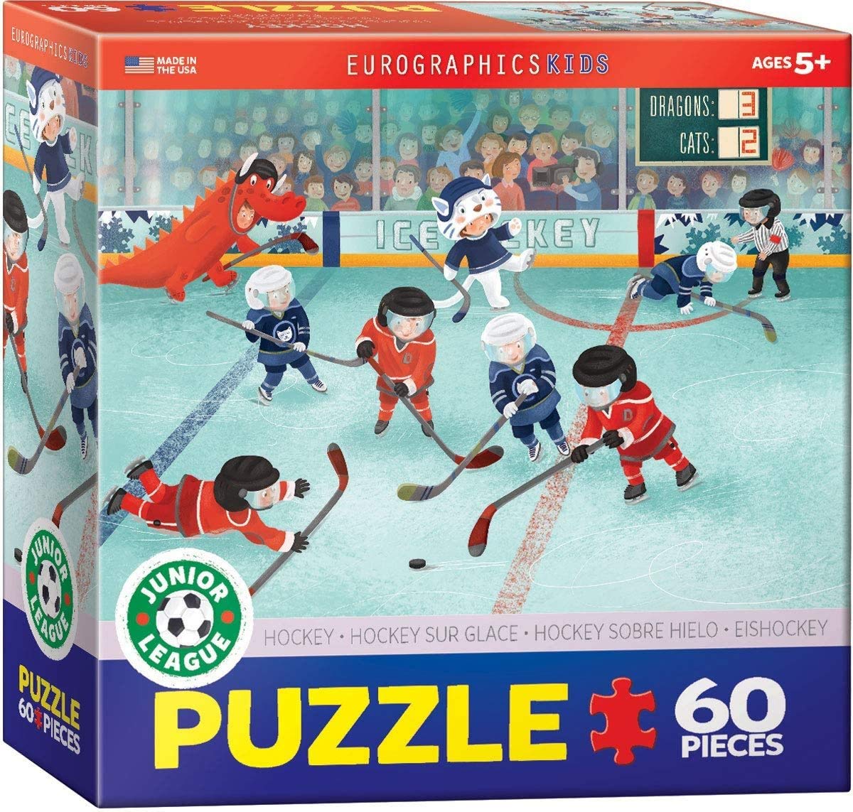 Eurographics Hockey Junior League Puzzle (60-Piece), Multi