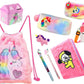 Neel Unicorn 9Pcs All In One Stationery Set For Kids, School Stationery School Supplies Gift Set For Girls Complete Stationery U
