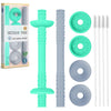 Giftty Teething Tube With Safety Shield - Baby Hollow Teether Sensory Toys & Gum Massager For 3-12 Months Boys Girls, Bpa-Free F