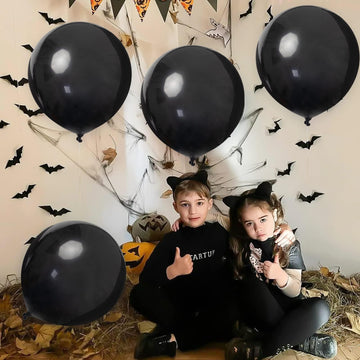 15Pcs Latex Big Balloons Clearance 24 Inch Black Large Balloons Giant Heavy Duty Airballoon For Wedding Baby Shower Birthday Halloween Party Supplies New Year'S Day Decorations
