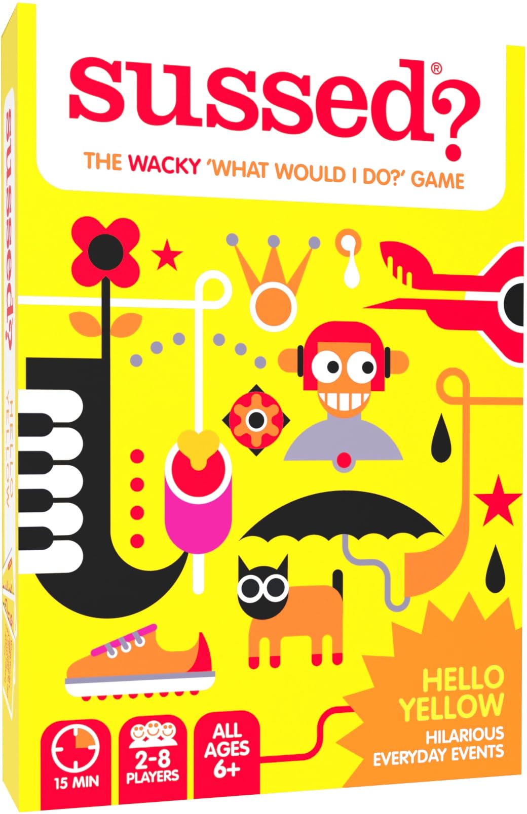 SUSSED The Wacky What Would I Do card game - 200 Fun conversation Starters - Family, Party & Social Fun - Travel Size - Stocking
