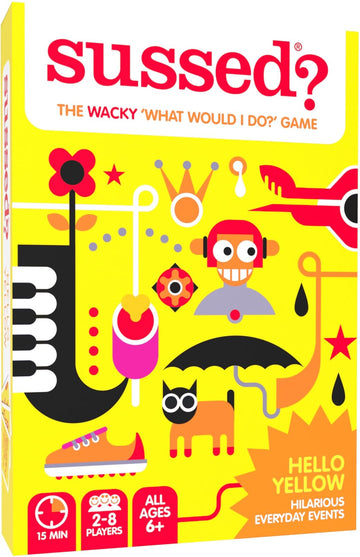 SUSSED The Wacky What Would I Do card game - 200 Fun conversation Starters - Family, Party & Social Fun - Travel Size - Stocking