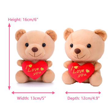 Gloveleya For Mom I Love You Stuffed Teddy Bear Gifts For Mom Holding Heart Bear Plush Toy 6 Inches
