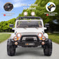 2 Seater Ride On Truck And Car Cover, 12V Children'S Electric Car With Parental Remote Control, Music, Mp3 Player, Led Lights, Spring Suspension, White