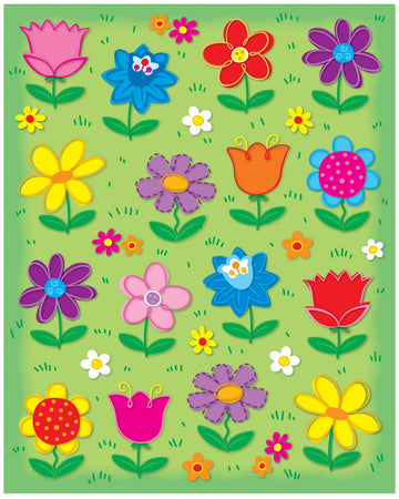Carson Dellosa 96 Flower Stickers For Kids, 6 Sheets Of Sunflowers, Tulips, Daisies, And More For Spring Crafts, Scrapbooking, Teacher Planner, Reward Chart, School Supplies, Classroom Must Haves