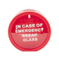 Fairly Odd Novelties Emergency Money Box Savings Bank In Case Of Emergency Break Glass Red, Fon-10111