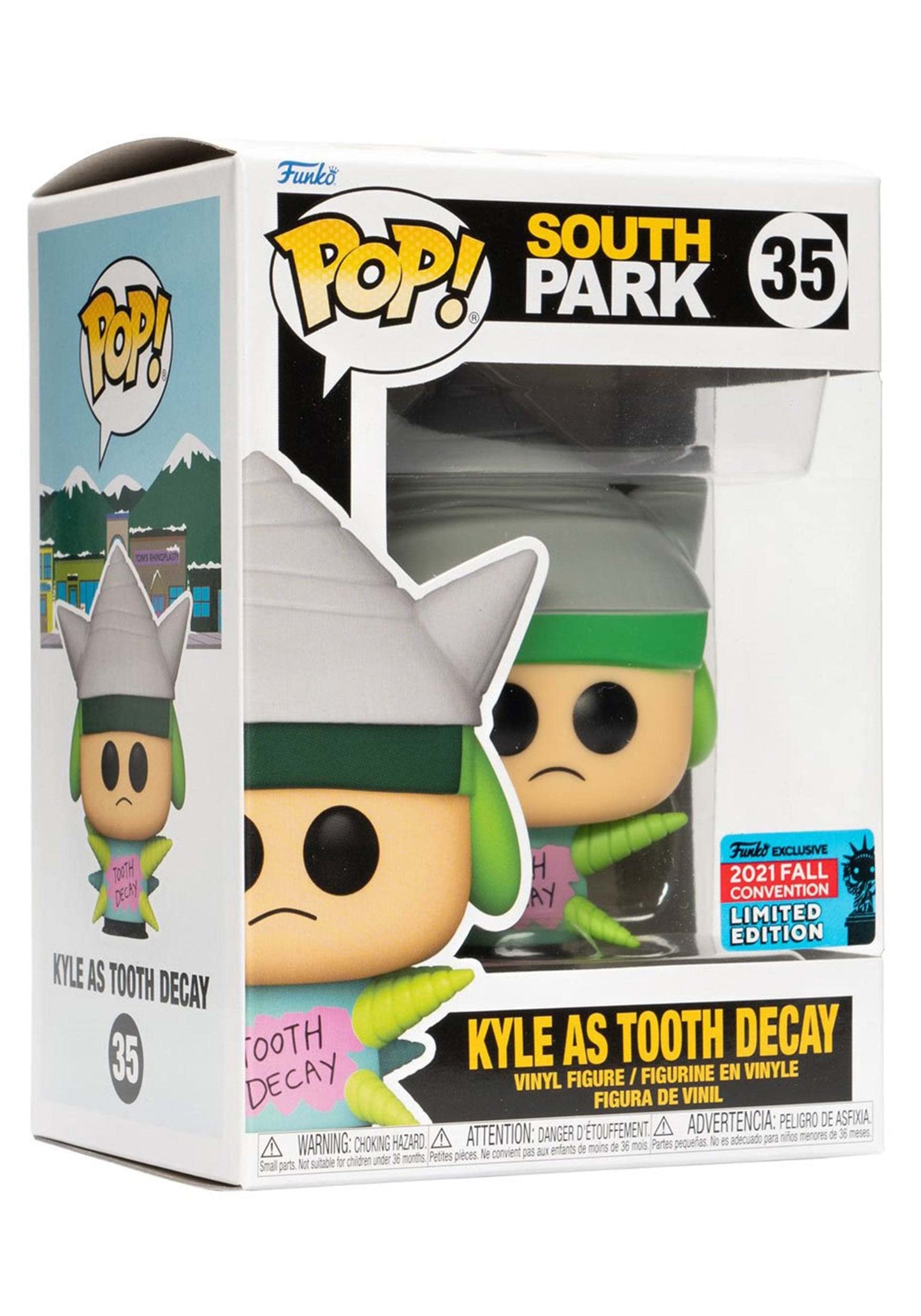 Funko POP! Vinyl Figure - South Park Kyle as Tooth Decay, Green, Model 58623, 2021 Fall Convention Edition