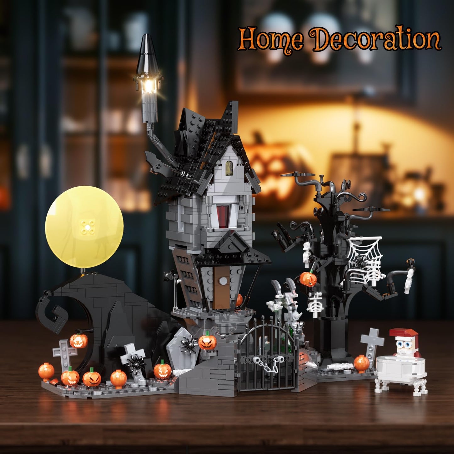 Nightmare Horror Haunted House Building Set, Block Toys Set Compatible with Lego, Creative Halloween Christmas Birthday Toy Kit