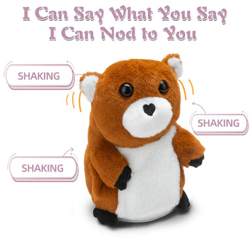 Homily Talking Beaver Repeats What You Say, One Year Old Boy Girl Toys Birthday Gifts, Baby Toys 0-6-12-18 Months, Valentine First Birthday Gifts For Girls Age 1 3 5