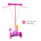 Peppa Pig Kick Scooter For Kids, Self-Balancing 3 Wheeled Light Up Scooter With Extra Wide Anti-Slip Deck, Rear Brake, Lean To S
