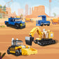 16 Pack Building Blocks Party Favors For Kids, 2 In 1 710Pcs Creative Building Kits Mini City Vehicles Include Police Car & Trai