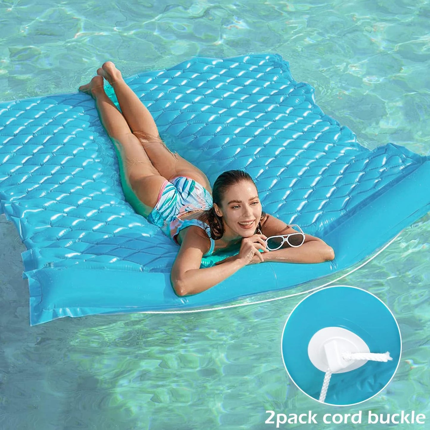Jasonwell Floating Mat Pool Floats - Giant Inflatable Pool Float Lake Raft Lounge Floating Water Mat For Swimming Pool Floatie L