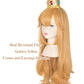 Miss U Hair Princess Wig For Child Kids Long Wavy Golden Wig With Crown And Earrings Cosplay Party Wig