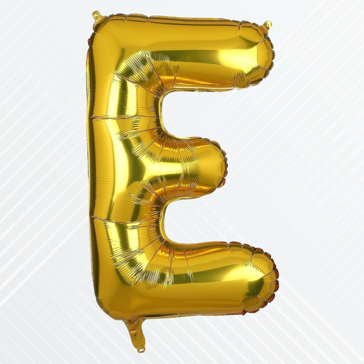 Flyloons Gold Alphabet Letter Foil Balloons for Name E Birthday Decoration Items, Anniversary, Baby Shower, Bachelorette, Weddin