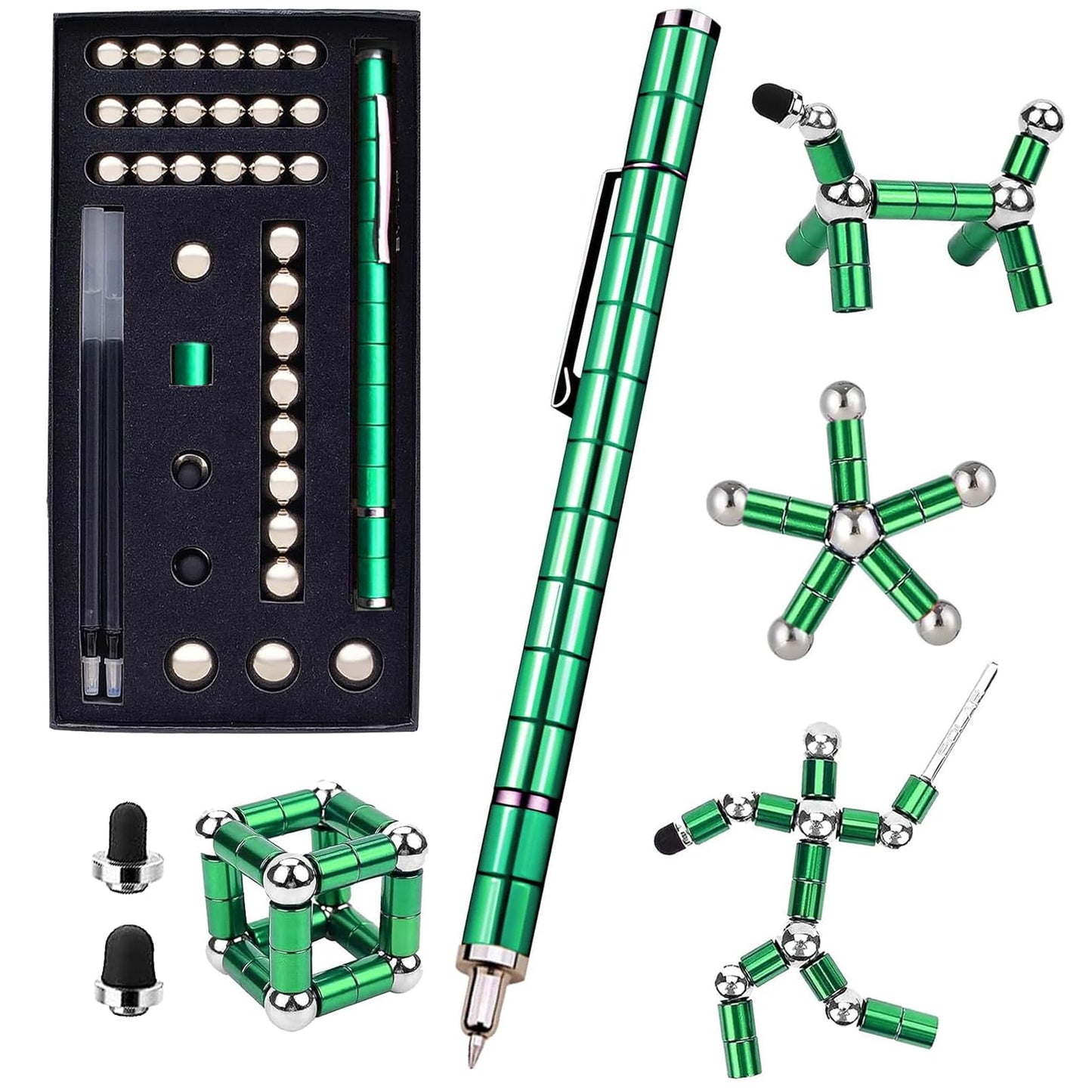 Aoyalabor Fidget Pen For Adults Kids, Magnetic Pen Gifts For Teenage Boys Decompression Magnet Pen Fidget Toy Pens, Christmas Bi