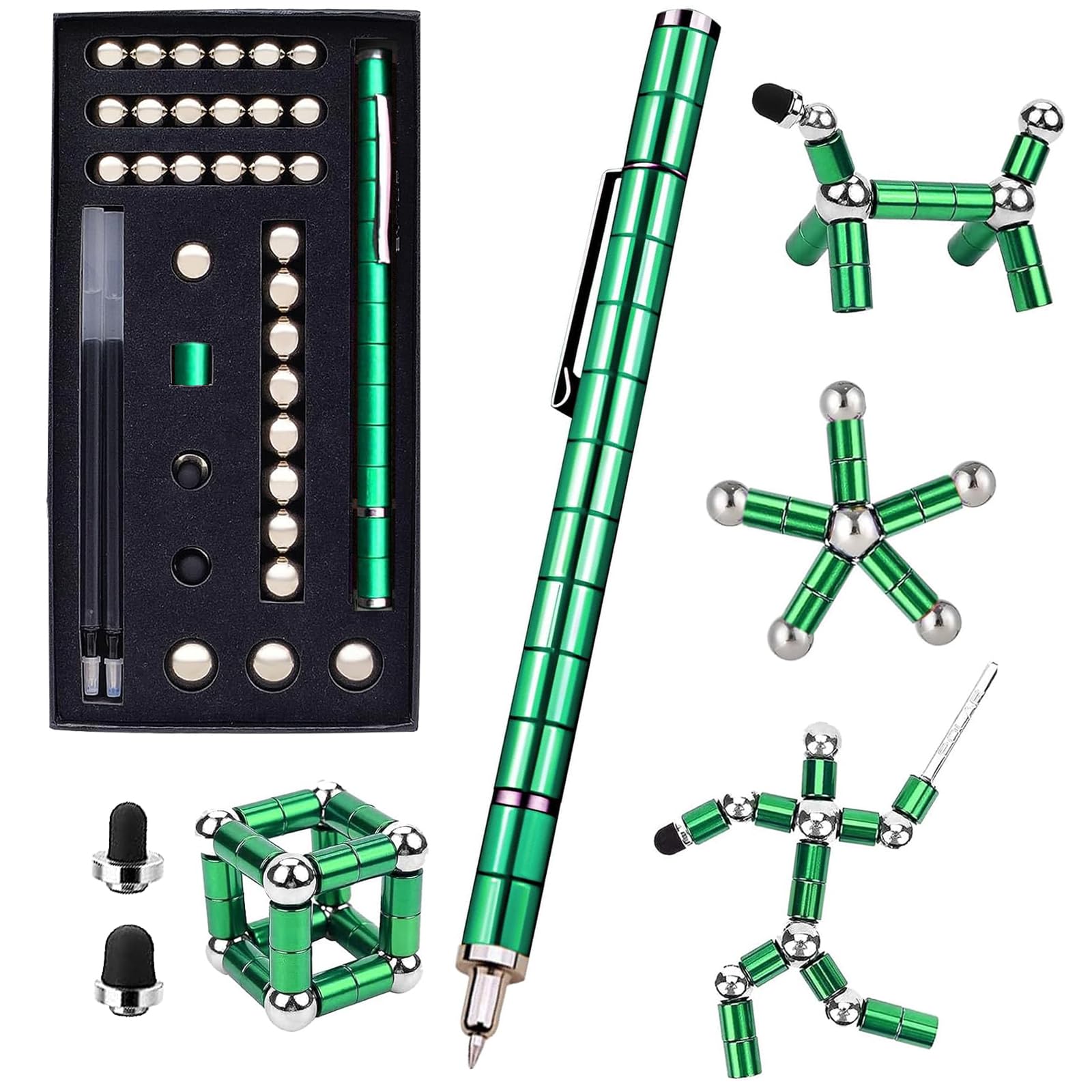 Aoyalabor Fidget Pen For Adults Kids, Magnetic Pen Gifts For Teenage Boys Decompression Magnet Pen Fidget Toy Pens, Christmas Bi