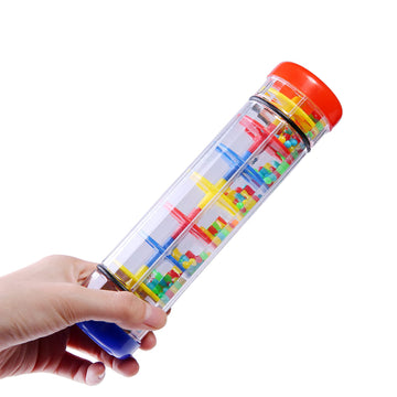 2 Pack Rainmaker Rain Stick Musical Instrument For Babies, Toddlers And Kids, 8 Inch Rainfall Rattle Tube Rainstick Shaker Toy