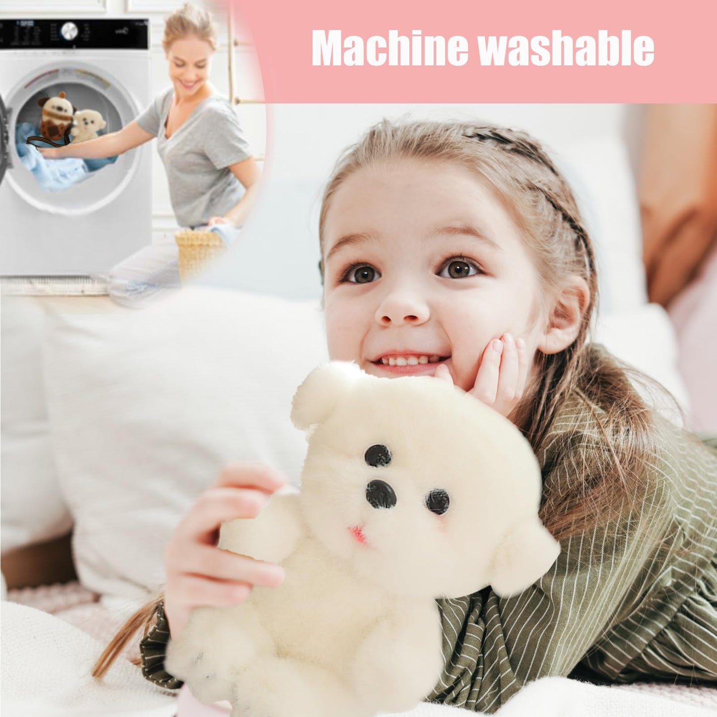 Xerun Cute Dog Stuffed Animals?Premium Plush Puppy Stuffed Animal With Backpack 10 Inch Stuffed Dog And Bag Gift For Kids(Color: