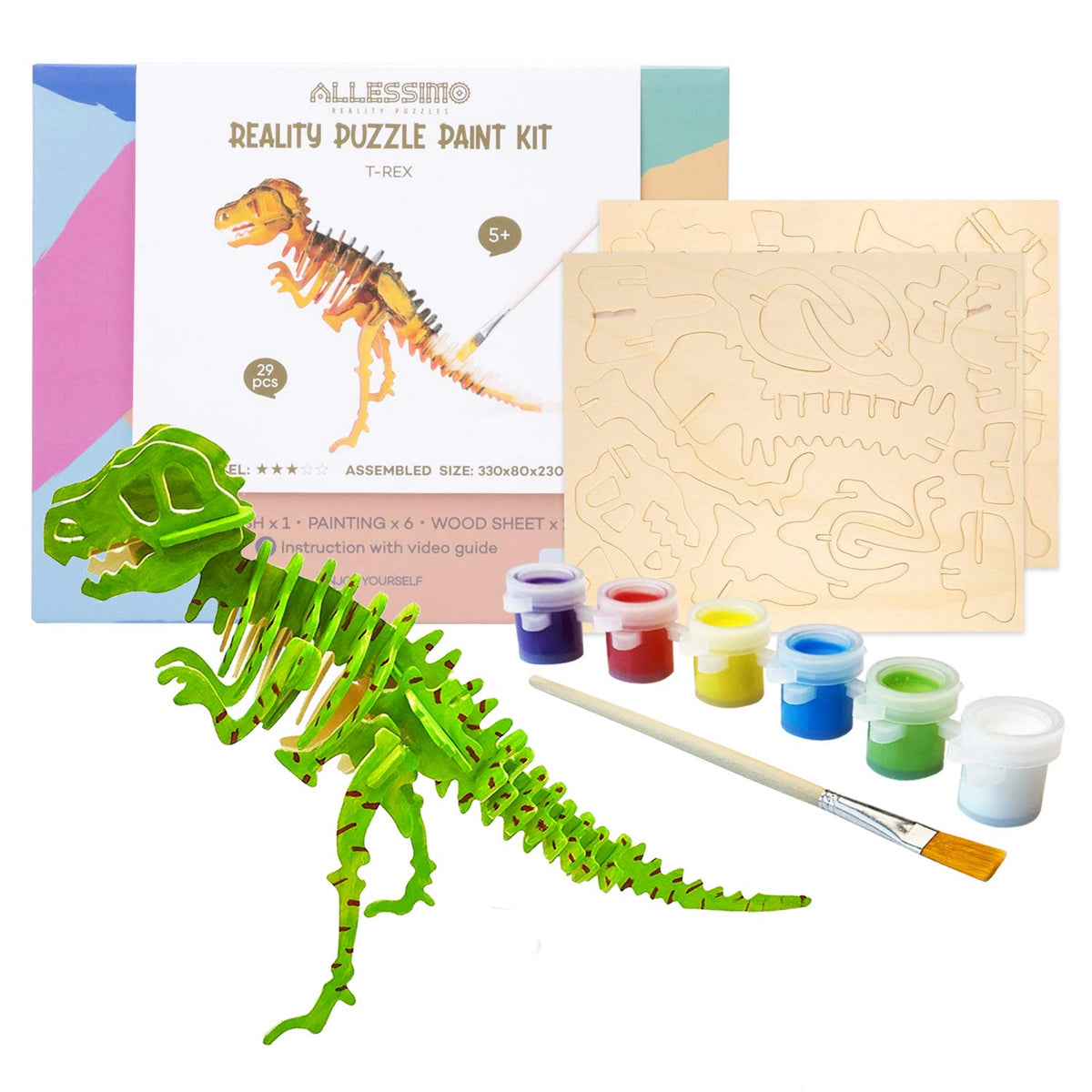 3D DIY T-Rex Puzzle