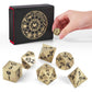 DND Dice Set, 7Pcs Metal Dice with Dice Box for Dungeons and Dragons, Polyhedral D&D Dice Set Role Playing Games, Board Games (B