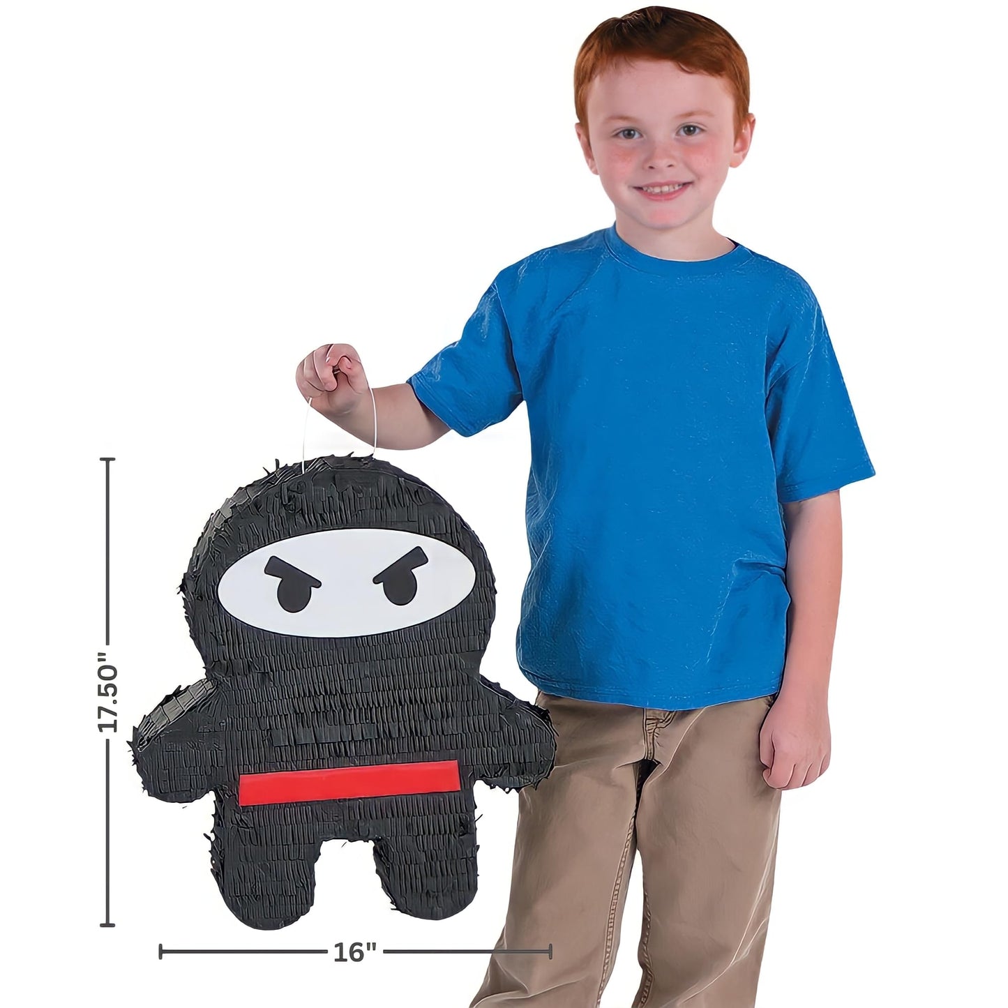 Fun Express Karate Ninja Pinata - 16"x17" Multi-colored Paper Decoration for Birthday Parties