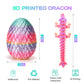 Easter Basket Stufers, 6 Pcs Mini 3D Printed Dragon Eggs With Crystal Dragon Inside, Easter Egg Fillers Easter Gifts For For Chr
