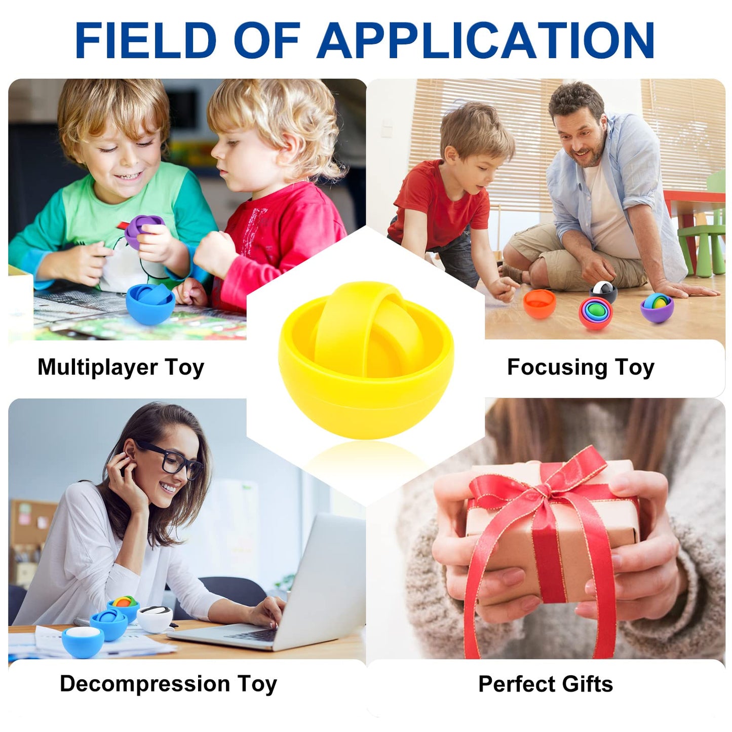 Yrissmiss Fidget Toys for Kids, Finger Sensory Toys, Gifts for Boys Girls Teens Adults Easter Basket Stuffers, ADHD Autism Stres