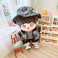 Niannyyhouse Bear Pattern Hat Jacket Striped T-Shirt Leather Pants Kpop Doll 20Cm Plush Doll Stuffed Animal Clothes (B)
