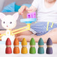Merishopp Rainbow Wood Peg Dolls Early Learning Wooden Toys For Toddlers Kids Children| Baby Learning Toy | Infant Activity Toy 