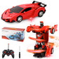 Kizeefun Remote Control Car, Rechargeable Transformable Remote Control Car for Boys and Girls with Flashing Lights and 360