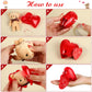 Civaner 48 Pcs Valentine Mini Bear Stuffed Plush Animal Keychain Decoration Heart Box With Valentines Cards For Classroom Exchan